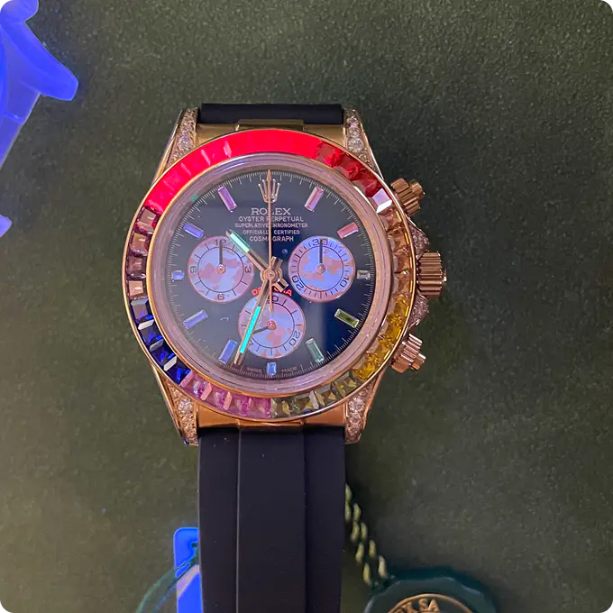 40 16523 ZENITH 18k yellow gold and steel Stainless steel & Gold Black Dial INVERTED 6 PreOwned